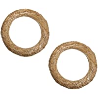 Coronas de Paja - 2 Piezas | Diámetro de 20 cm- Grueso de 3 cm | DekoPrinz | Corona de decoraciónde- decoraciónde…